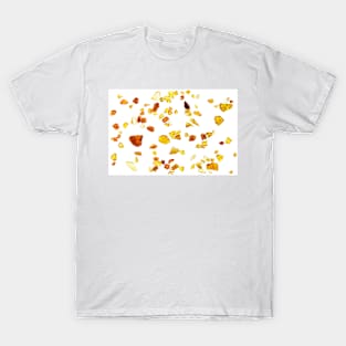 Amber abstract background made of small pieces T-Shirt